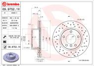 09.9752.1X BREMBO - TARCZA HAM. PRZEDNIA XTRA FRONT  BMW/BMW (BRILLIANCE)