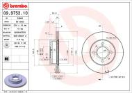 09.9753.10 BREMBO - TARCZA HAM. PRZEDNIA HYUNDAI ATOS 03- WEN.