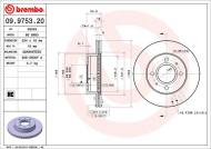 09.9753.21 BREMBO - TARCZA HAM. PRZEDNIA UV FRONT  HYUNDAI 