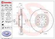 09.9772.11 BREMBO - TARCZA HAM. PRZEDNIA UV VW GOLF V 03-