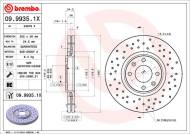 09.9935.1X BREMBO - TARCZA HAM. PRZEDNIA XTRA FRONT  CITRO╦N/PEUGEOT/PEUGEOT (DF