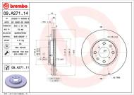 09.A271.11 BREMBO - TARCZA HAM. PRZEDNIA UV FRONT  OPEL/SUZUKI/SUZUKI (CHANGAN)/
