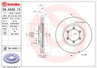 09.A330.11 BREMBO - TARCZA HAM. PRZEDNIA UV DAEWOO MUSSO 99-