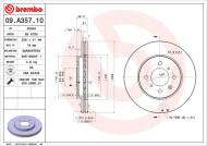 09.A357.10 BREMBO - TARCZA HAM. PRZEDNIA HONDA JAZZ 02-