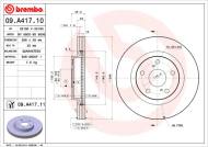 09.A417.11 BREMBO - TARCZA HAM. PRZEDNIA UV TOYOTA RAV 4 06- PRZÓD