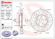09.A417.1X BREMBO - TARCZA HAM. PRZEDNIA XTRA FRONT EMGRAND/ENGLON/GLEAGLE/LEXU