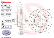 09.A621.31 BREMBO - TARCZA HAM. PRZEDNIA UV MERCEDES W204 C-KLASA 07-