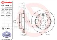 09.A629.11 BREMBO - TARCZA HAM. TYLNA UV REAR  CHEVROLET/CHEVROLET (SGM)/OPEL/VA