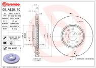 09.A820.11 BREMBO - TARCZA HAM. PRZEDNIA UV AUDI A4 07-