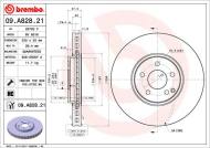 09.A828.21 BREMBO - TARCZA HAM. PRZEDNIA UV FRONT MERCEDES-BENZ