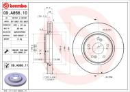 09.A866.11 BREMBO - TARCZA HAM. PRZEDNIA UV FRONT HONDA/HONDA (DONGFENG)