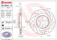 09.B040.1X BREMBO - TARCZA HAM. TYLNA XTRA REAR  AUDI/AUDI (FAW)
