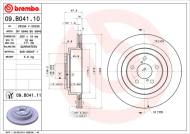 09.B041.11 BREMBO - TARCZA HAM. TYLNA UV SUBARU IMPREZA 00-07 TYŁ