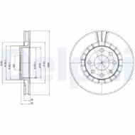 BG2443 DELPHI - TARCZA HAM. PRZEDNIA 1.8I(AUTOMAT),2.0I, 1.6I/1.8I/1.7TD 96-