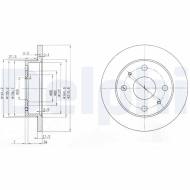 BG3561 DELPHI - TARCZA HAM. Daihatsu DAIHATSU CUORE, TREVIS