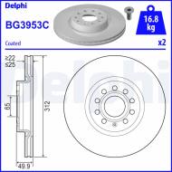 BG3953C DELPHI - TARCZA HAM. AUDI/SEAT/SKODA/VW AUDI A3, TT / SEAT ALHAMBRA,
