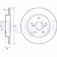 BG4183C DELPHI - TARCZA HAM.TYLNA PEŁNA TOYOTA AURIS, COROLLA